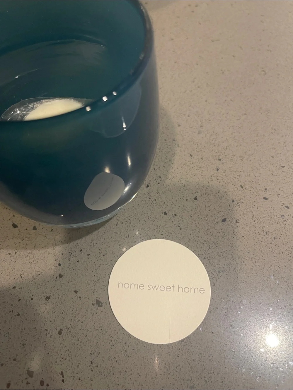 Glassbaby Tealite Holder Home Sweet Home * NWOT